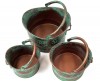 IR4373- Rustic Metal Planter, 13-Inch, 11-Inch and 9-Inch, Set/3